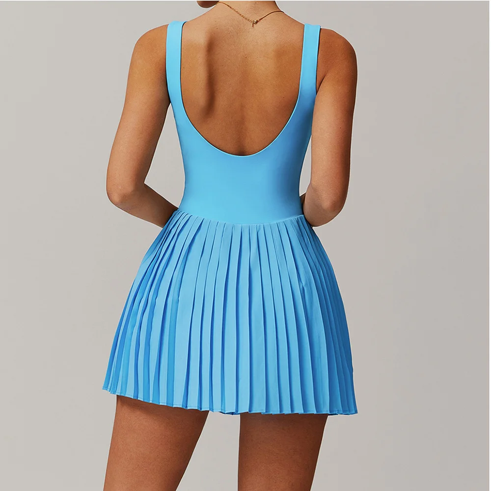 Yoga Fitness Dress - طقم يوغا، فستان تنس نسائي بتصميم