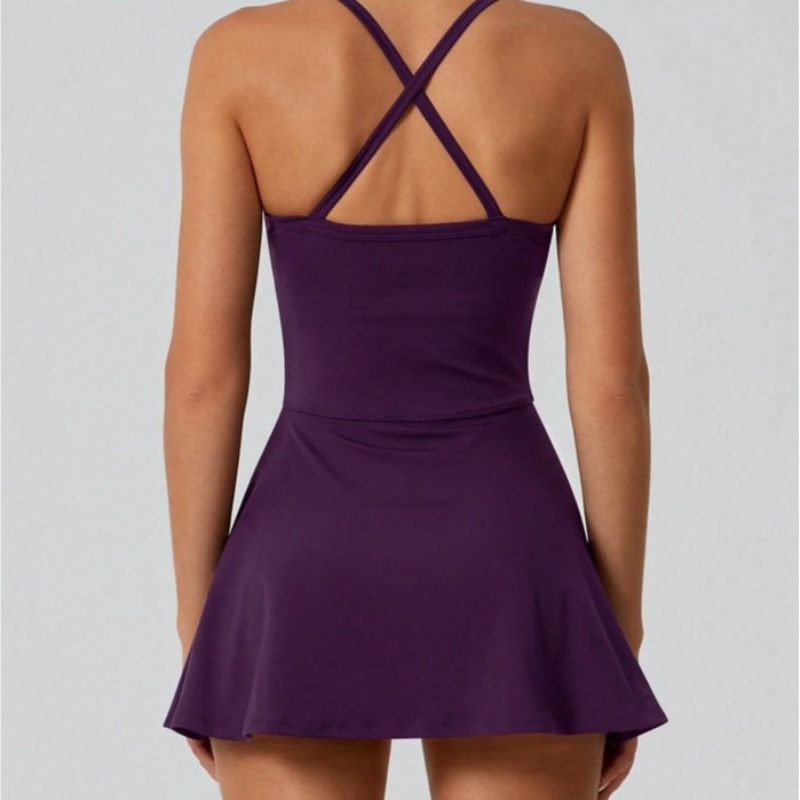 فستان رياضي ضيق للسيدات قطعة و - مراجعة Yoga Fitness Dress وسعره