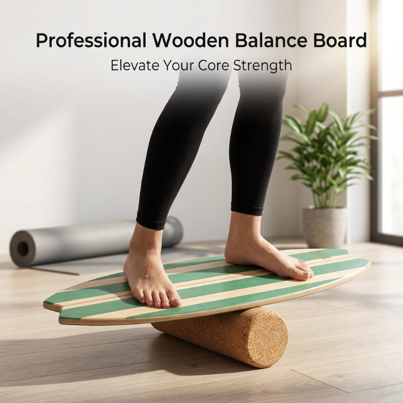 لوح توازن خشبي على شكل سمكة لل - مراجعة Yoga Fitness Board وسعره